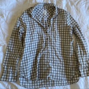 Jcrew plaid half button up